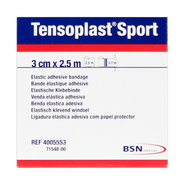 Tensoplast Sport 3 cm x 2,5 metros: Venda elástica adhesiva porosa Tensoplast Sport 3 cm x 2,5 metros: Venda elástica adhesiva porosa